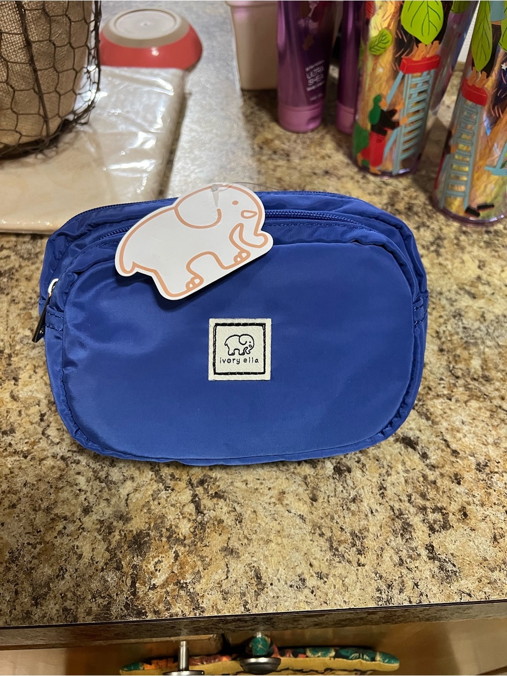 ivory ella Royal Blue Travel Pouch